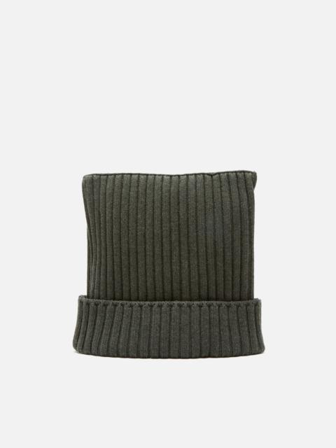 Acne Studios Ribbed square beanie - Vintage green