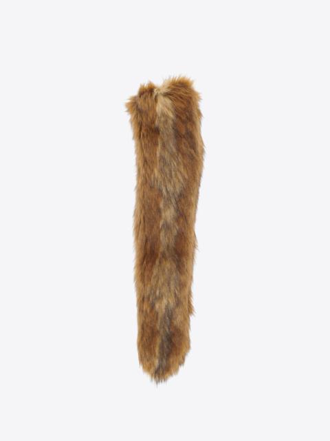 SAINT LAURENT savage scarf in animal-free fur