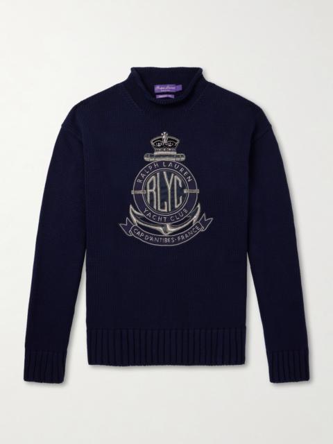 Ralph Lauren Logo-Appliquéd Cotton-Blend Sweater
