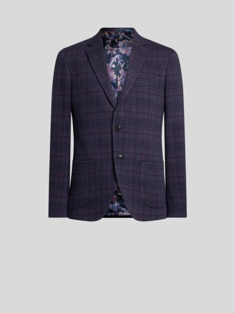 Etro SINGLE-BREASTED KNIT JACKET WITH CHECK MOTIF