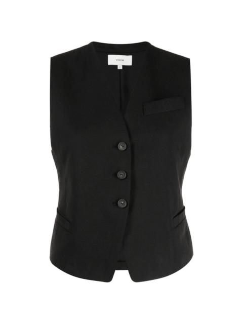 adjustable-fit sleeveless gilet