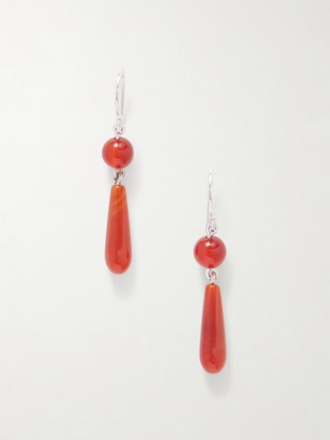 Sophie Buhai Tiny Isadore Silver And Carnelian Earrings