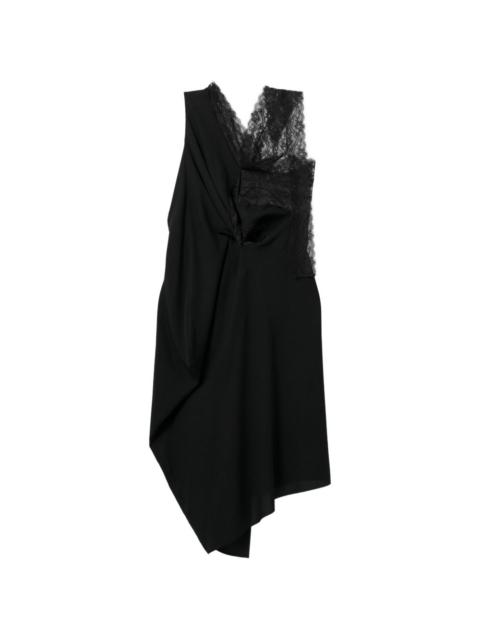 Junya Watanabe asymmetric draped gathered midi dress
