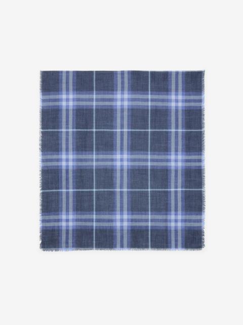 Burberry Reversible Check Wool Silk Scarf