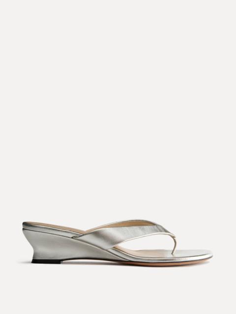 LE MONDE BÉRYL Micro Wedge Thong / Champagne Leather