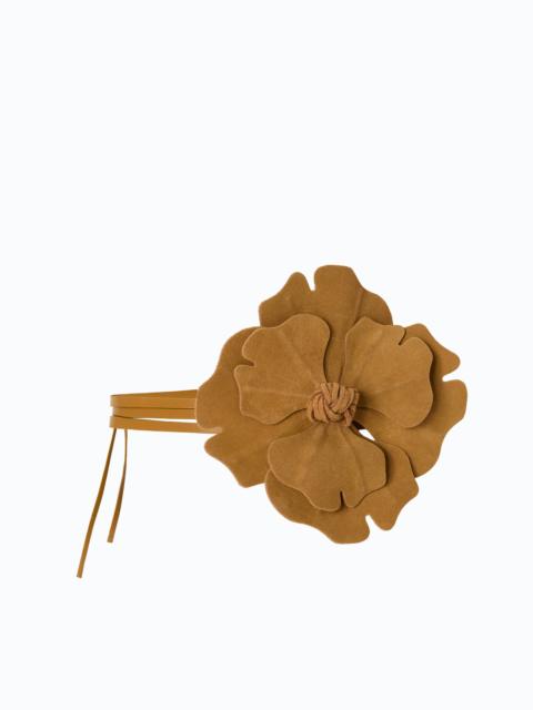 PINKO BELT WITH 15 CM SUEDE FLOWER