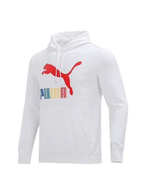 PUMA Contrasting Colors Logo Printing Knit White 535290-02