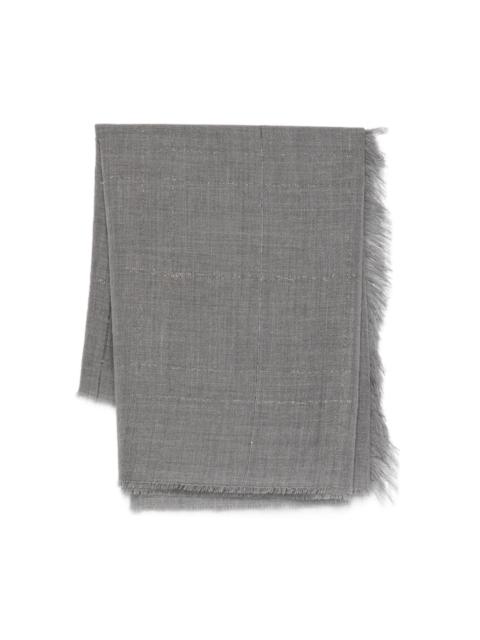 PESERICO metallic-detail fringed scarf