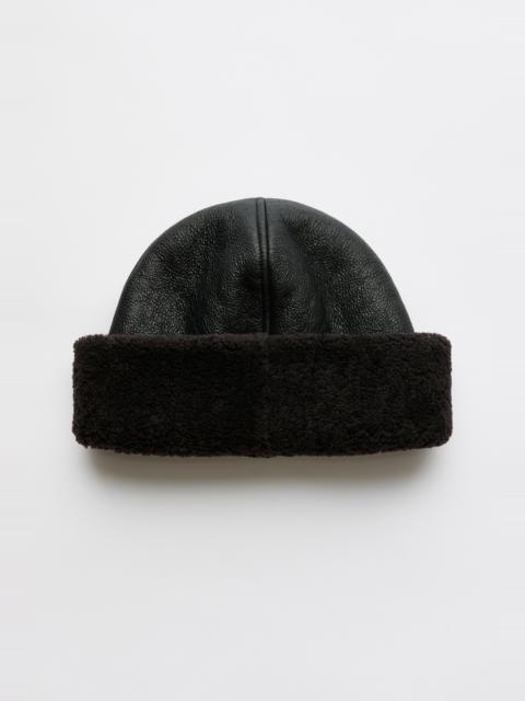 Our Legacy Blizzard Hat Dark Brown Aviator Shearling