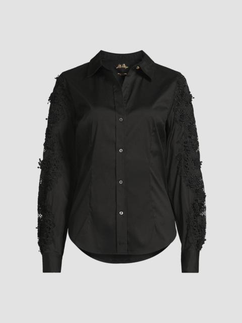 Lilly Pulitzer Women's Lilly Cotton-Blend Lace Shirt - Noir
