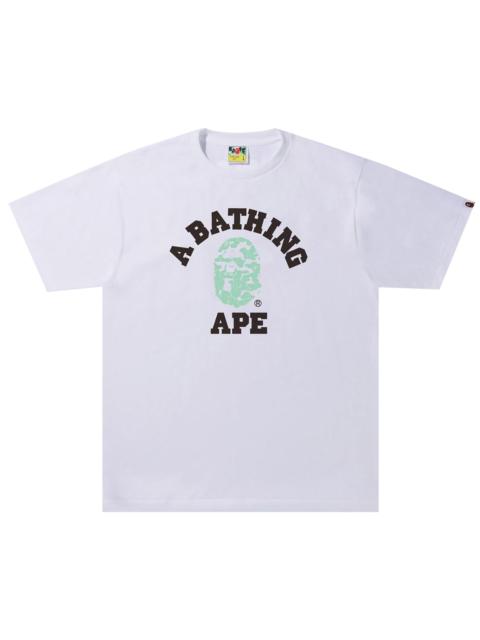 A BATHING APE® BAPE Text Code Camo College Tee 'White'