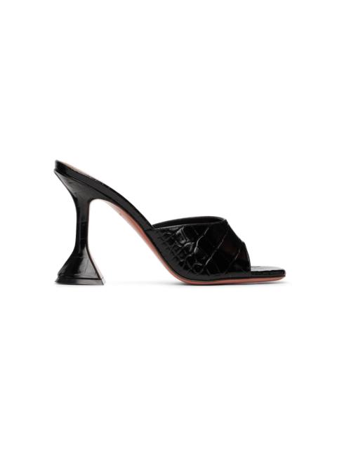 Amina Muaddi Black Lupita Slipper 95 Heeled Sandals