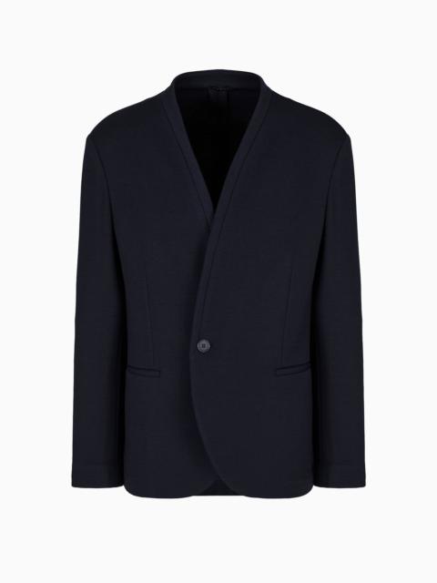 GIORGIO ARMANI ASV single-breasted jacket in Lyocell and wool jersey