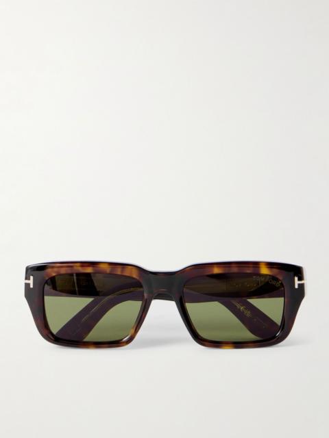 TOM FORD Icon Rectangular-Frame Tortoiseshell Acetate Sunglasses Tortoiseshell
