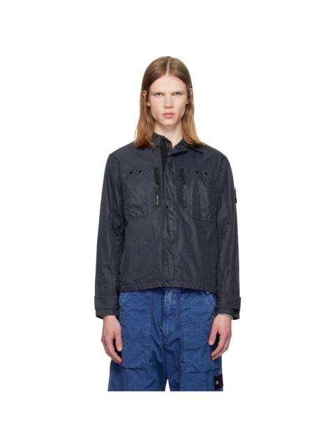 Stone Island Navy 1200020 Nylon Micro Twill Shirt