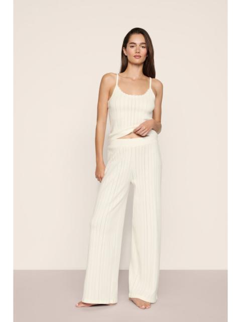 eberjey Pointelle Sweater Straight Leg Pant