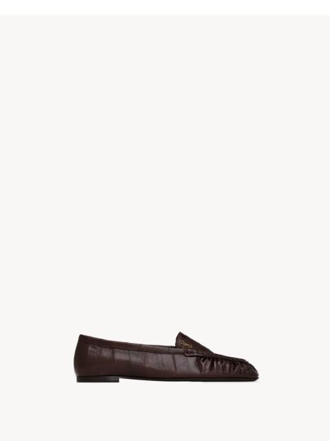 SAINT LAURENT LOAFERINO BALLERINAS IN HAGFISH