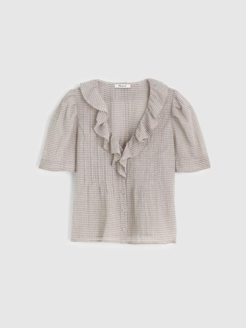 Madewell Ruffled Pintuck Top