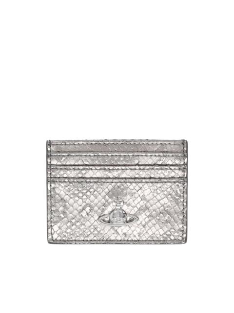 Vivienne Westwood orb reptile-effect card holder
