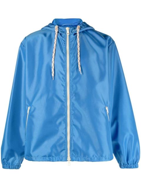 GUCCI canvas hooded zip-up jacket