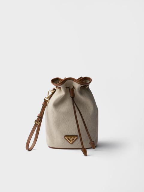 Prada Canvas and leather pouch