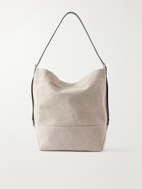 Lemaire Leather-Trimmed Canvas Tote Bag