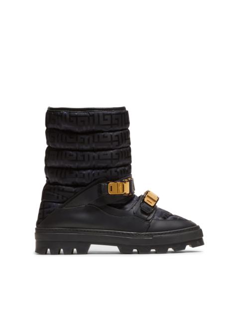 Balmain Rossignol Capsule - Balmain monogram nylon après-ski boots