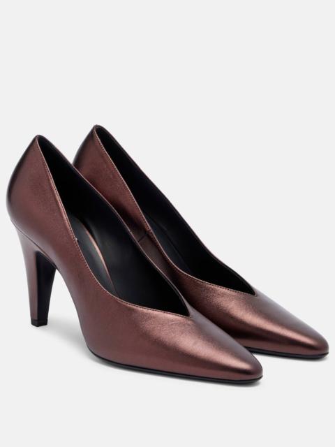 Alaïa Metallic leather pumps