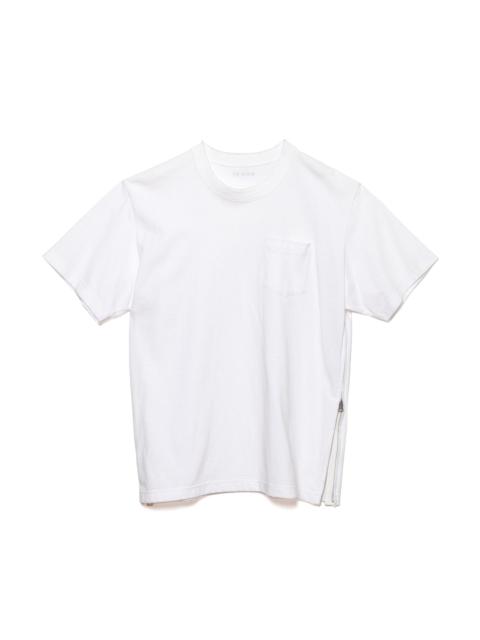 sacai Side Zip Cotton T-Shirt