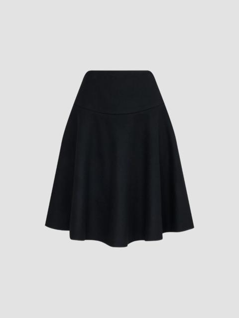 Alaïa Women's Felted Wool Skater Skirt - Noir