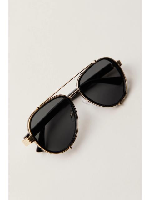 FREE PEOPLE Wesley Oversized Aviator Sunglasses