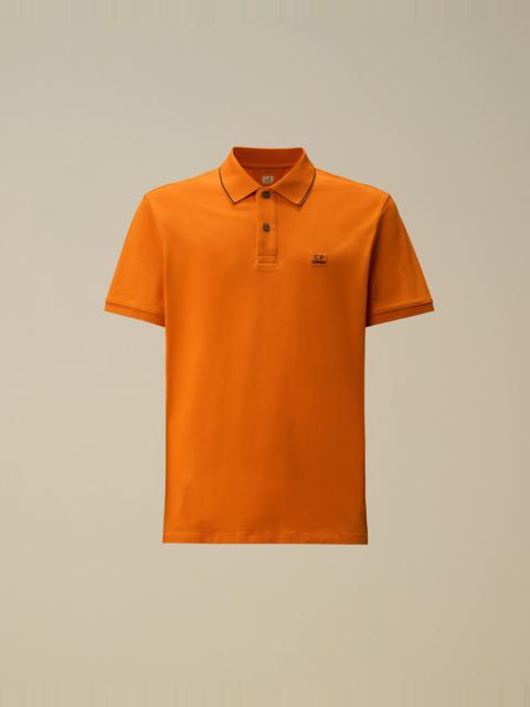 C.P. Company Stretch Piquet Short Sleeve Striped Collar Polo