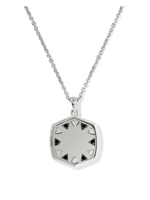 KENDRA SCOTT Large Metal Davie Sterling Silver Locket Necklace