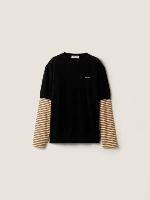 Miu Miu Cashmere and jersey sweater