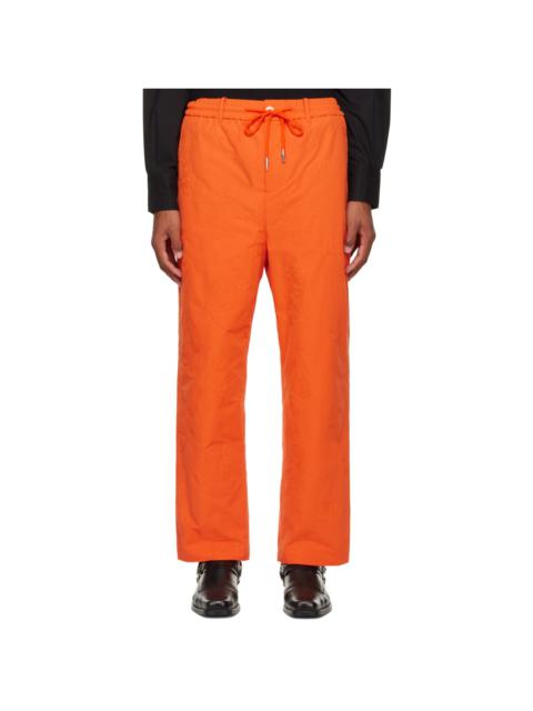 Orange Phoenix Embroidered Trousers