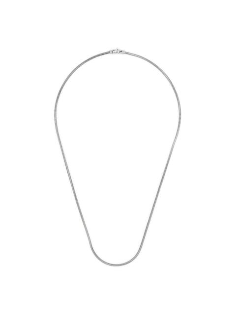 TOM WOOD Snake Chain Slim silver necklace