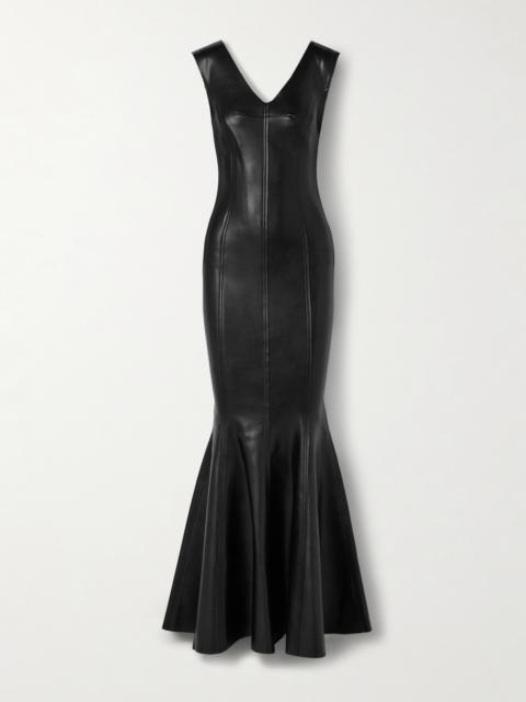 NORMA KAMALI Grace Paneled Vegan Gown