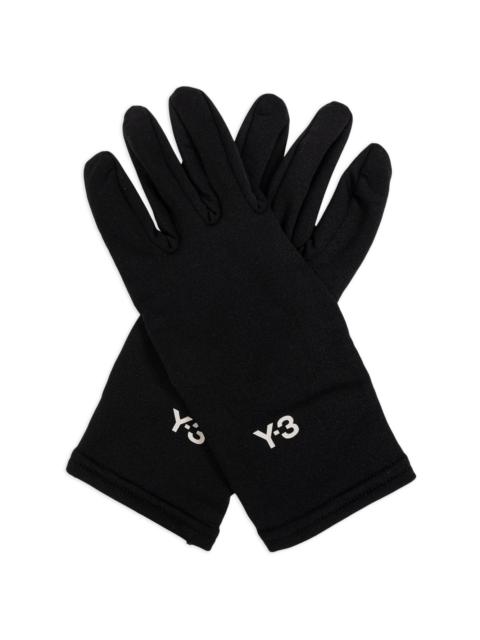 Y-3 logo print gloves
