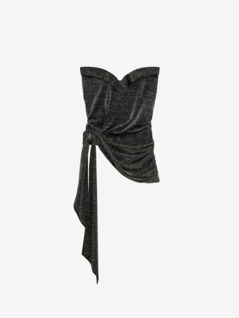 Isabel Marant Black Stretch Silk Blend Rose Top | italist