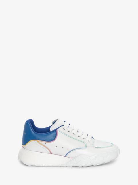 Alexander McQueen Court Trainer in White/blue