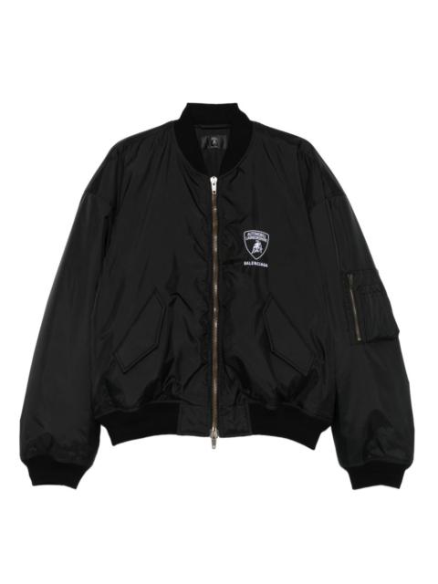 BALENCIAGA Automobili Lamborghini-logo bomber jacket