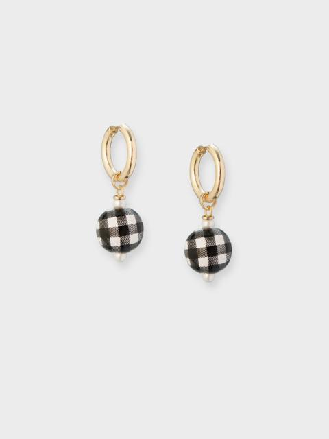 SHRIMPS Philo Earrings - Black Gingham