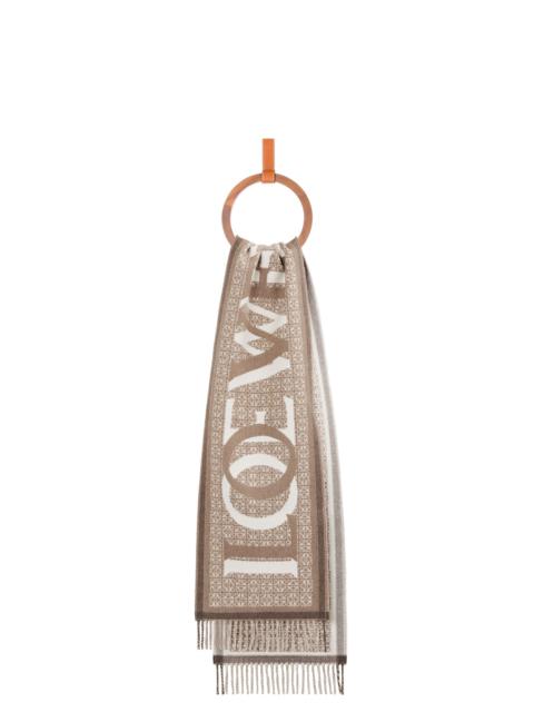 Loewe LOEWE Love scarf in wool and cashmere