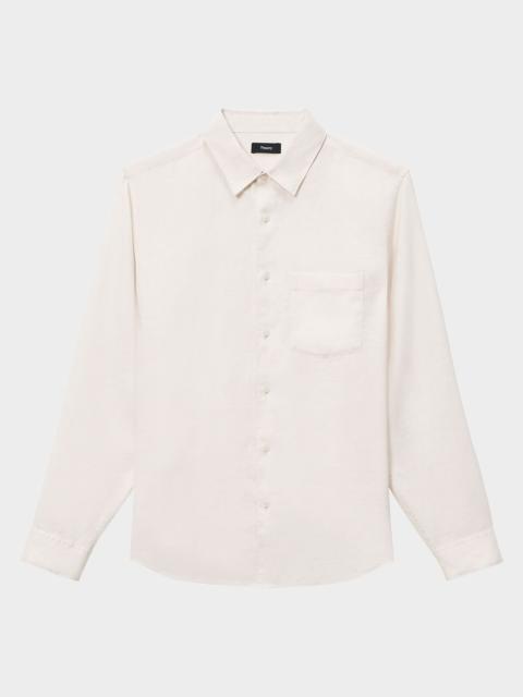Theory Men's Solid Linen Sport Shirt
