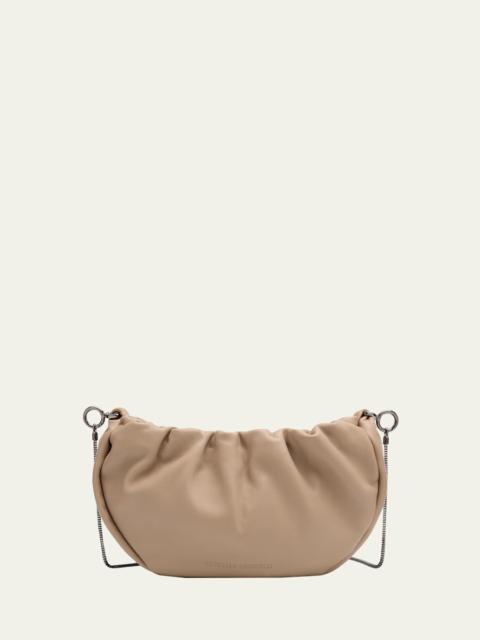 Brunello Cucinelli Brioche Leather Shoulder Bag