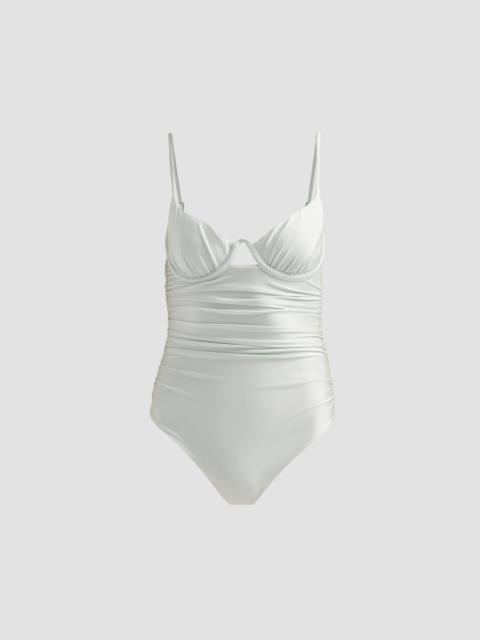SIMKHAI Women's Laine Ruched One-Piece Swimsuit - Mint