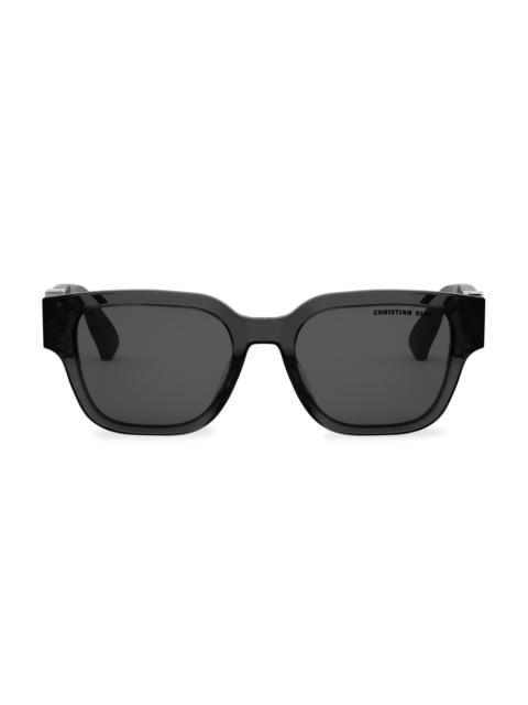 Dior Men's DiorOblique S1I 53MM Square Sunglasses - Dark Grey Dark Grey