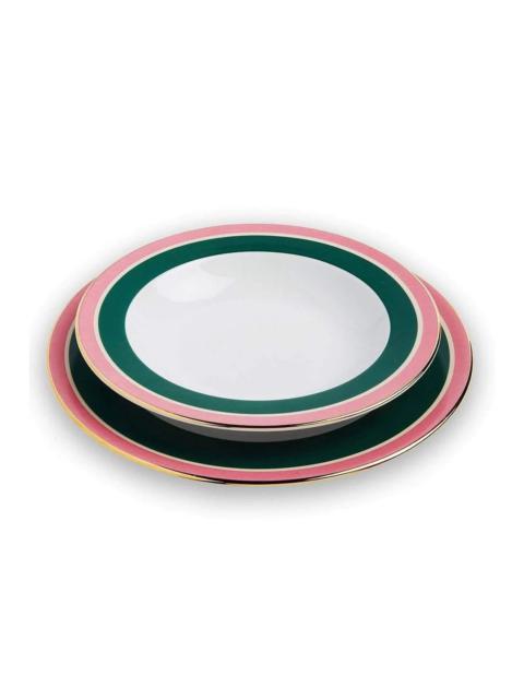 La DoubleJ Soup and Dinner Plates Set Of 2 - Rainbow Verde