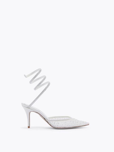 RENE CAOVILLA BELLE IVORY PUMP WITH SERPENT 80