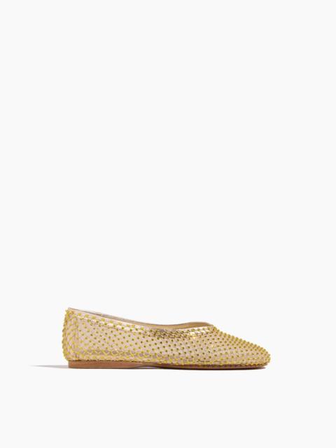 forte_forte Strass Mesh Ballerina Shoes in Reflex